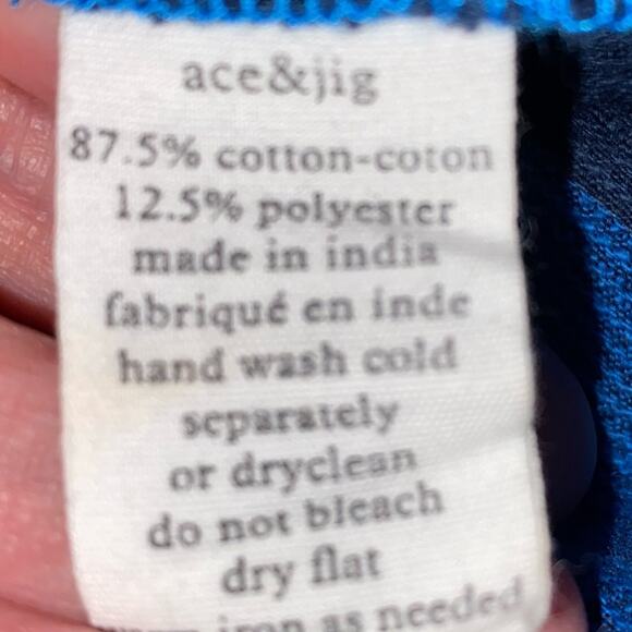 Ace & Jig x Barneys Mixed Media Blue Dress Women’s Small EUC - Picture 10 of 13